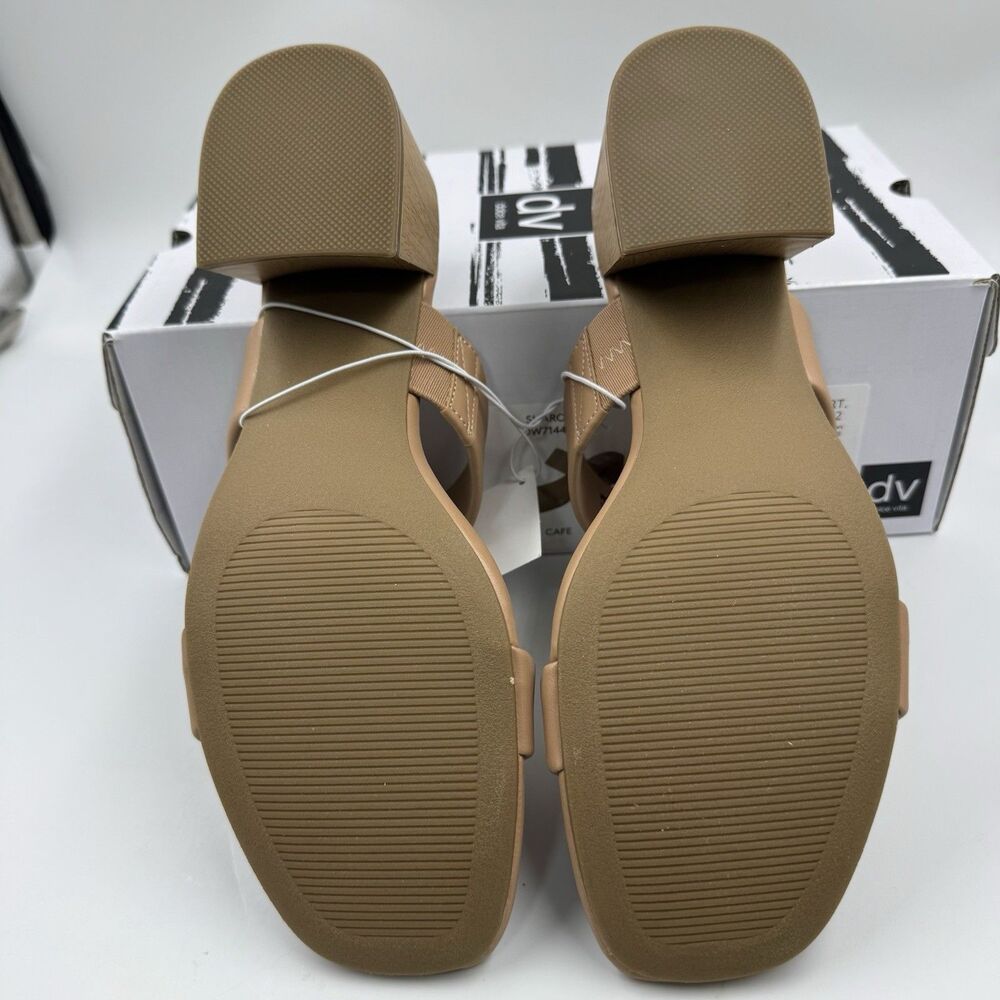 New Dolce Vita Sharona Women’s Dual Straps with Block Heel Sandals Cafe Size 9 - Picture 12 of 14